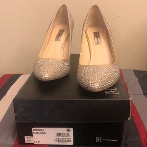INC Pointed Toe Rhinestone Pumps